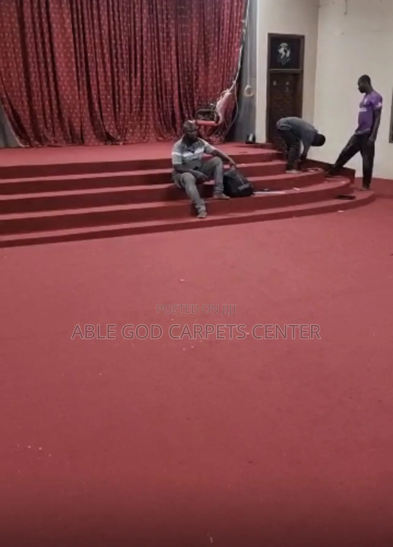 Thick Wine Carpet for Auditorium, Hotels, Office Floor Activities