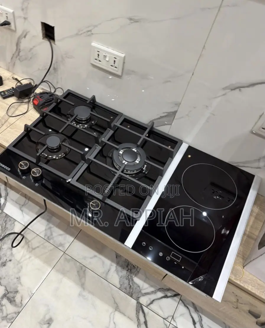 High Quality Kenwood 90cm Tempered Glass Burner(Built In)Black 