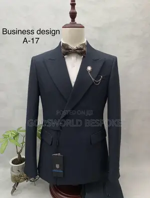 One Button Overlap Suit
