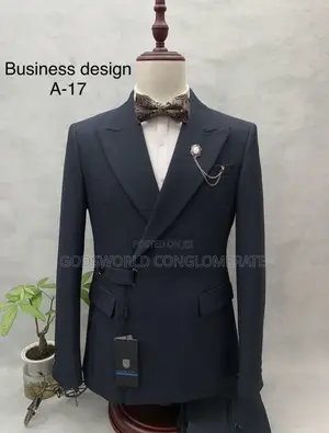 One Button Overlap Suit