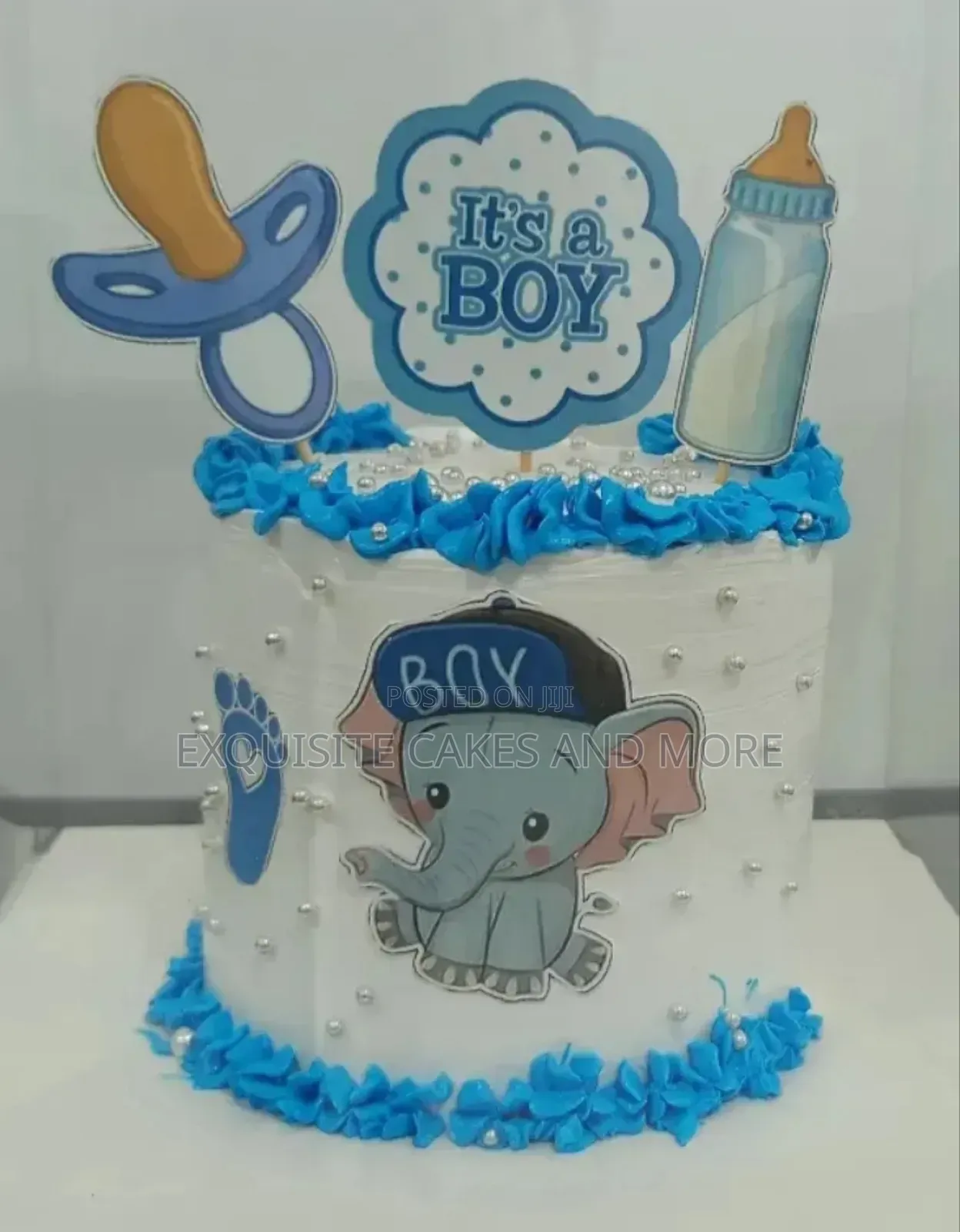 Welcome Baby Boy Blue Cake