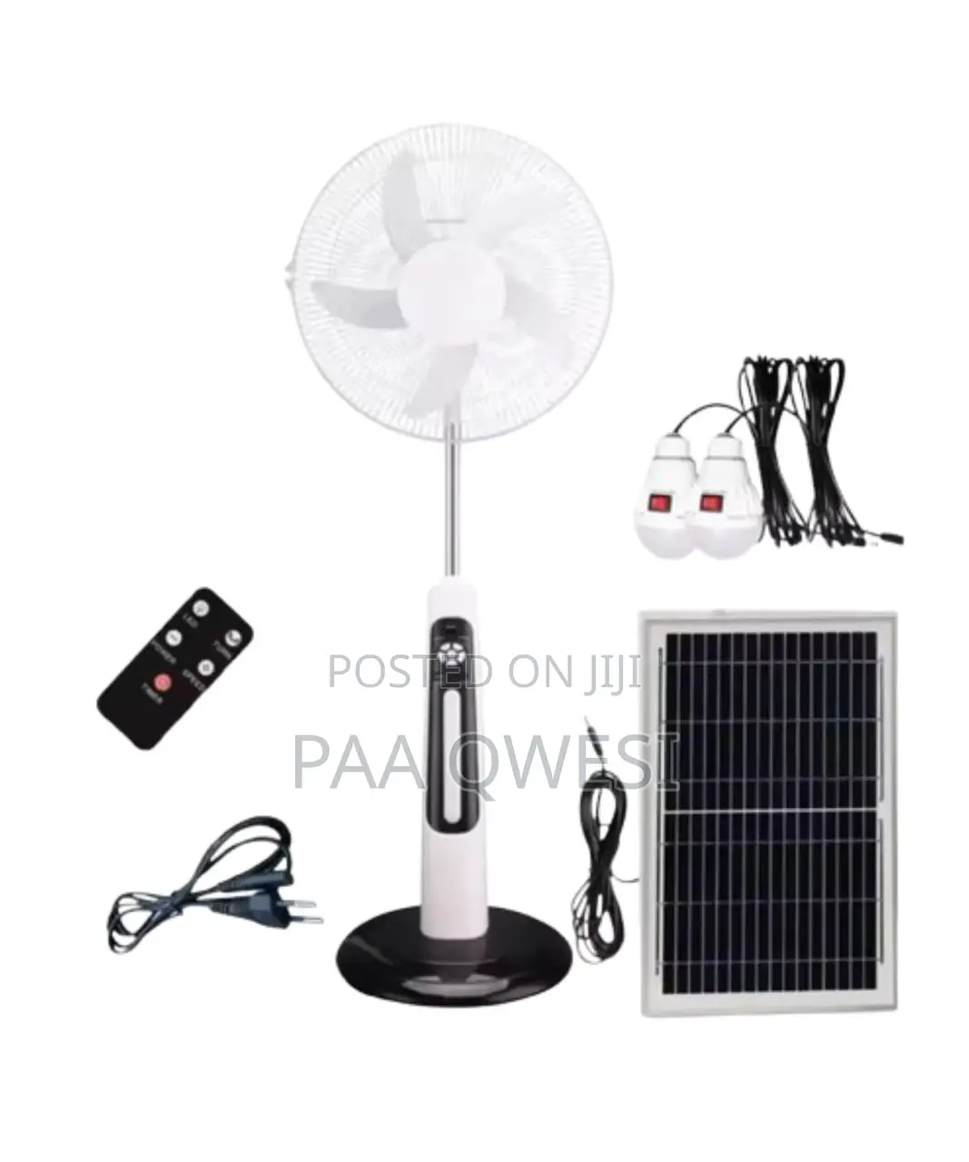 TNT Star 18 Inch Rechargeable Fan With Led Light and Adjustable Speed