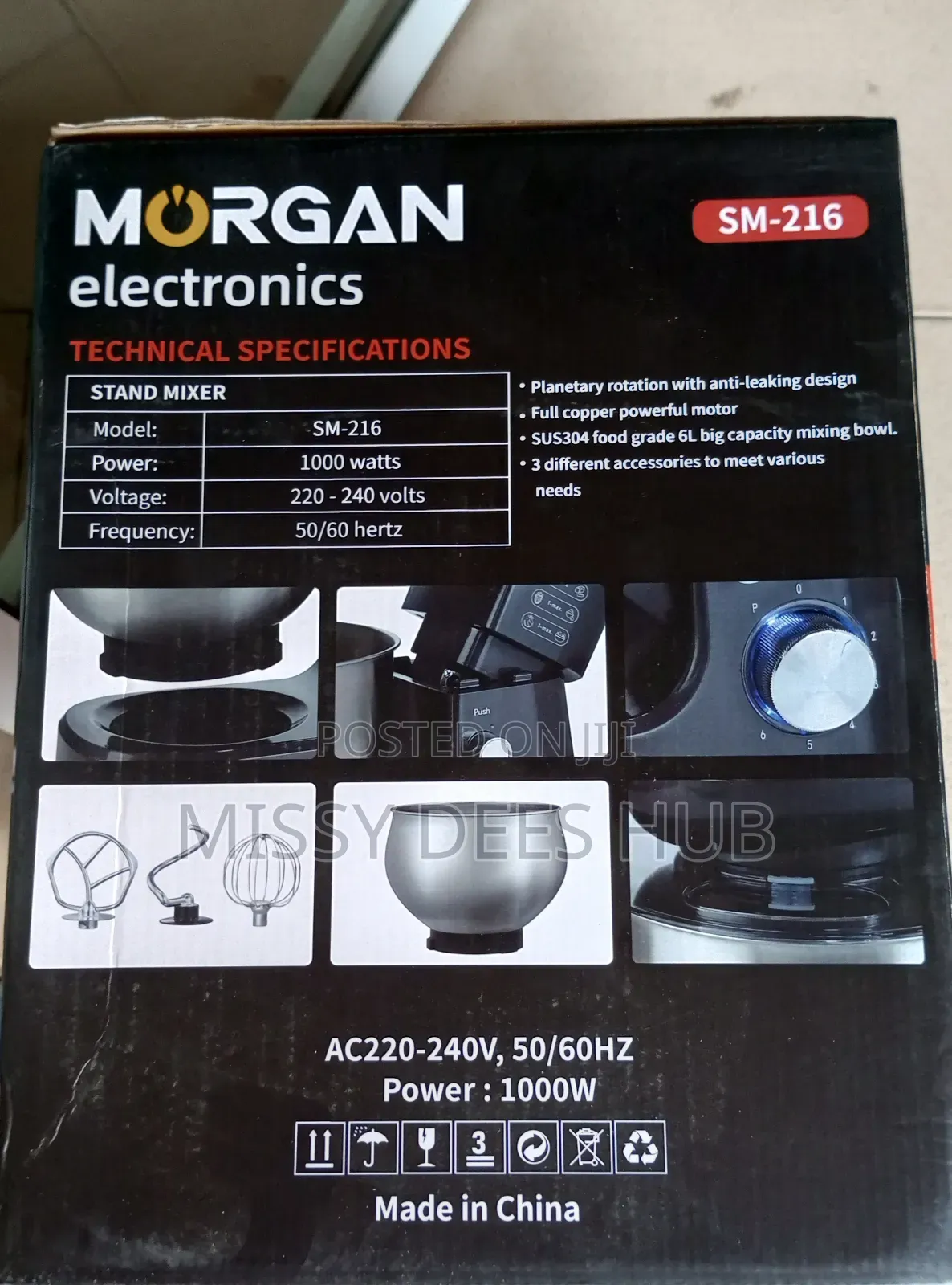 6l Stand Mixer From Morgan Electronics
