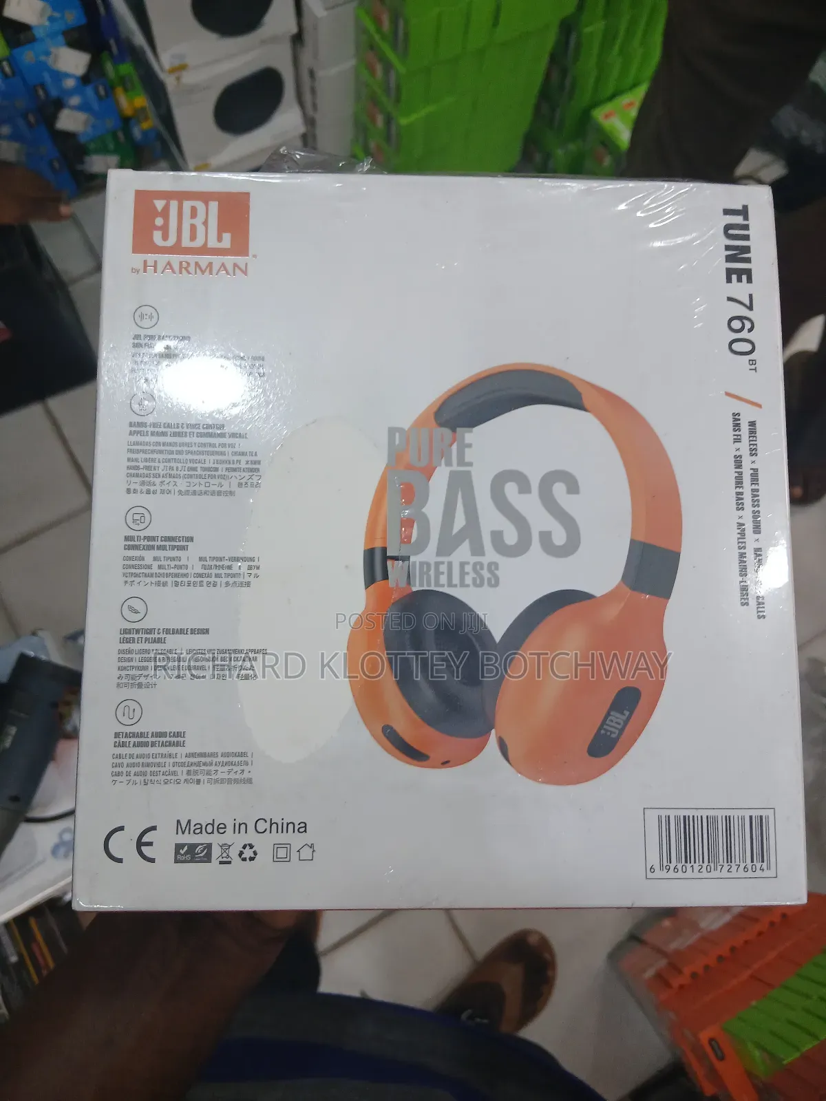 Jbl Pure Bass Wireless Headphone