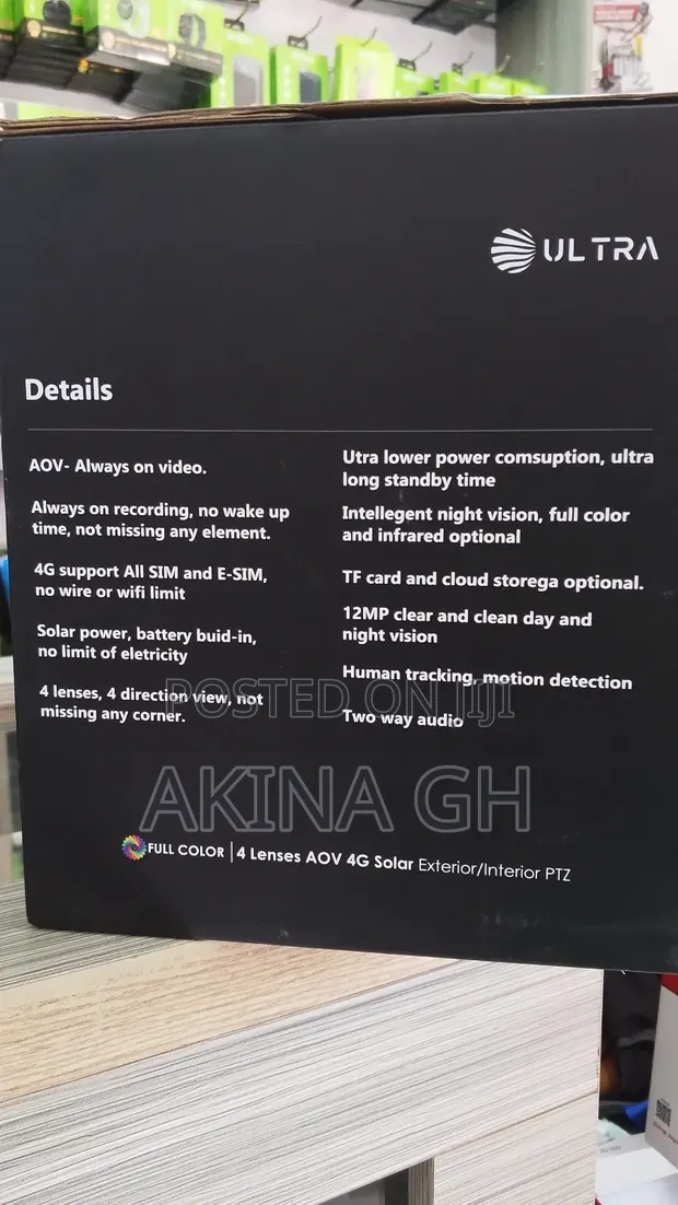 Ultra Aov 4g 4 Lens Solar PTZ Exterior and Interior Camera 4