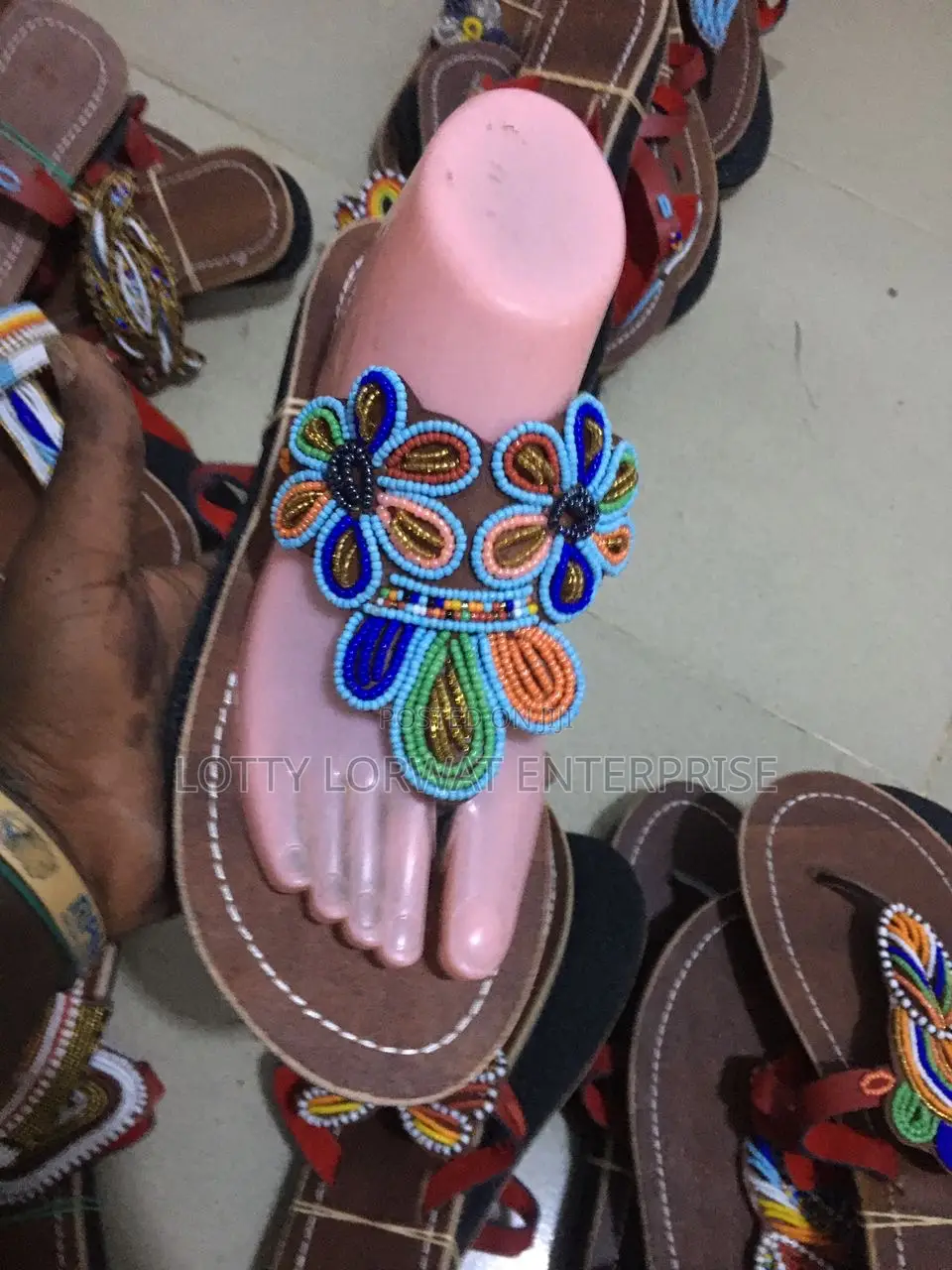 Quality Kenya Beaded Slippers