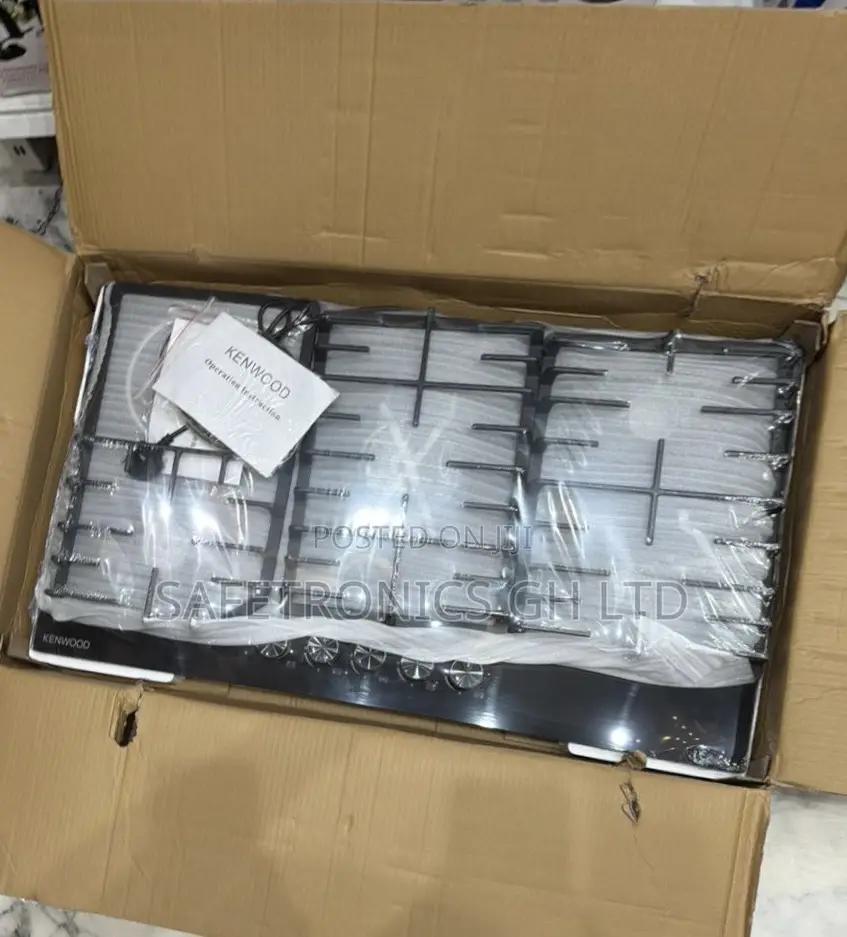 Order Elegant 4 Gas Tempered With 1 Electric Kenwood 90cm Black Hob