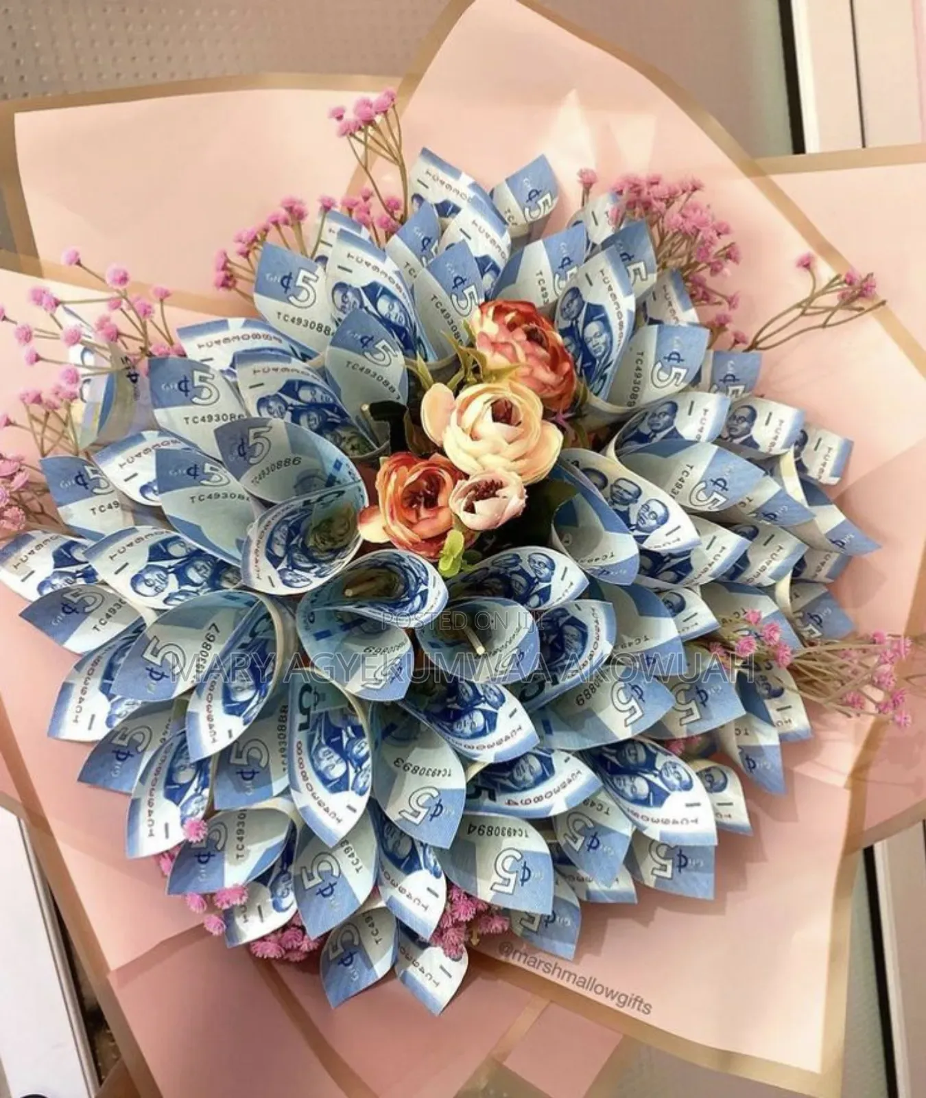 Money Bouquets With Forals