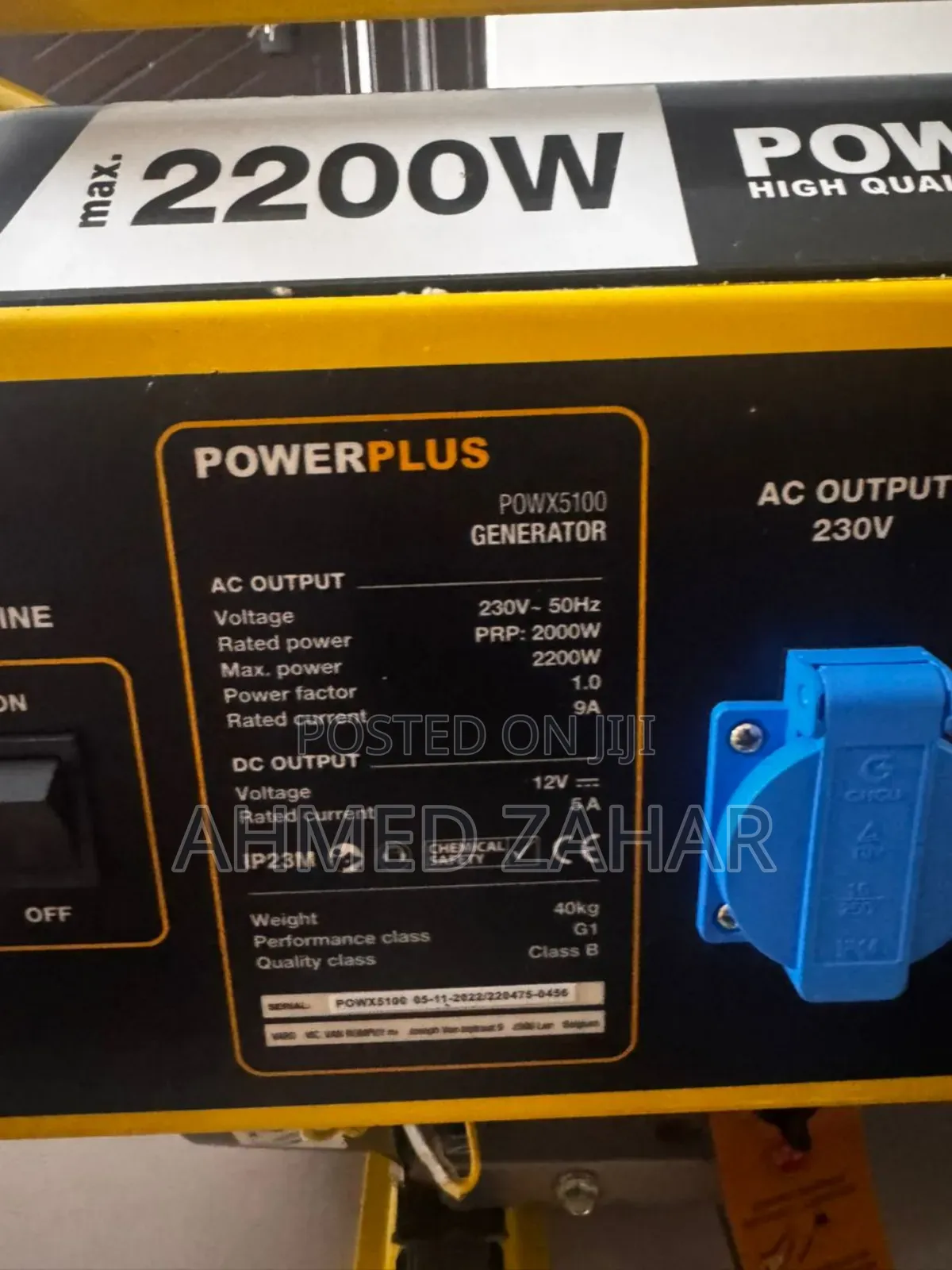 4.7kw/6.5hp (2200w Output) Generator