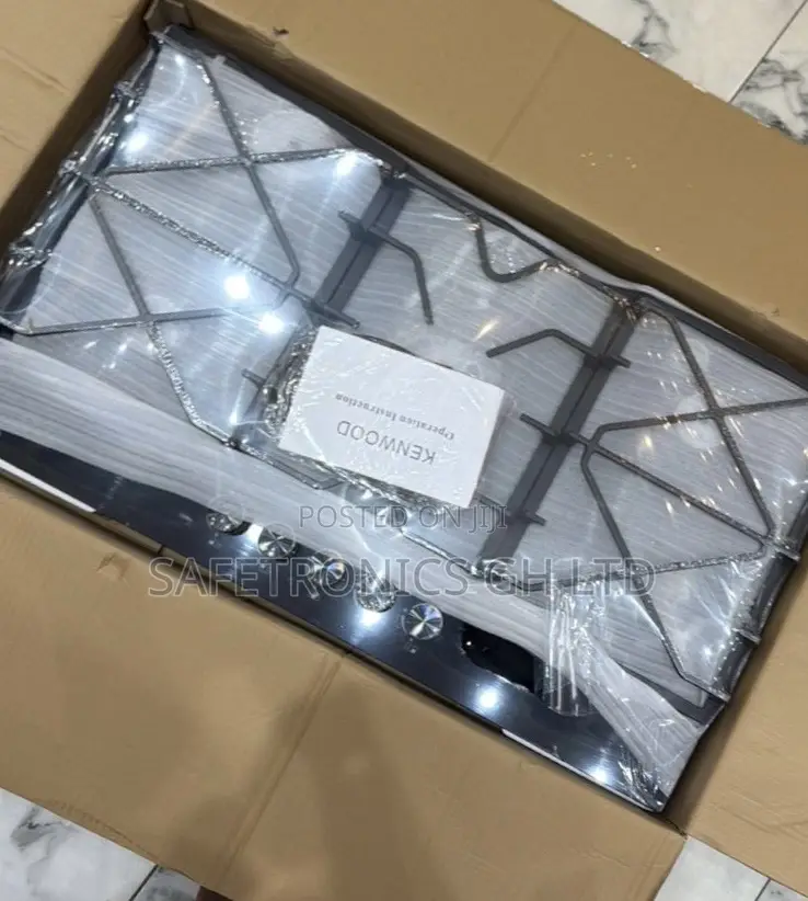 Neatly Sealed Tempered 90cm Inbuilt 5 Gas Kenwood Hob