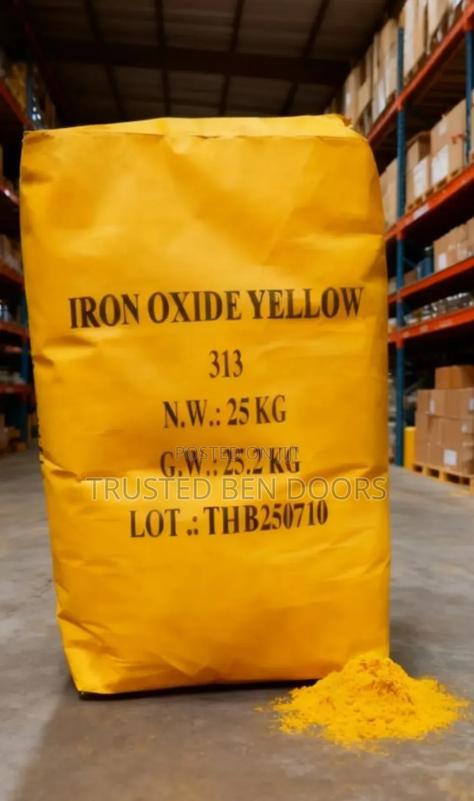 Yellow Pigment Iron Oxide For Paint Making And Construction Work 25kg