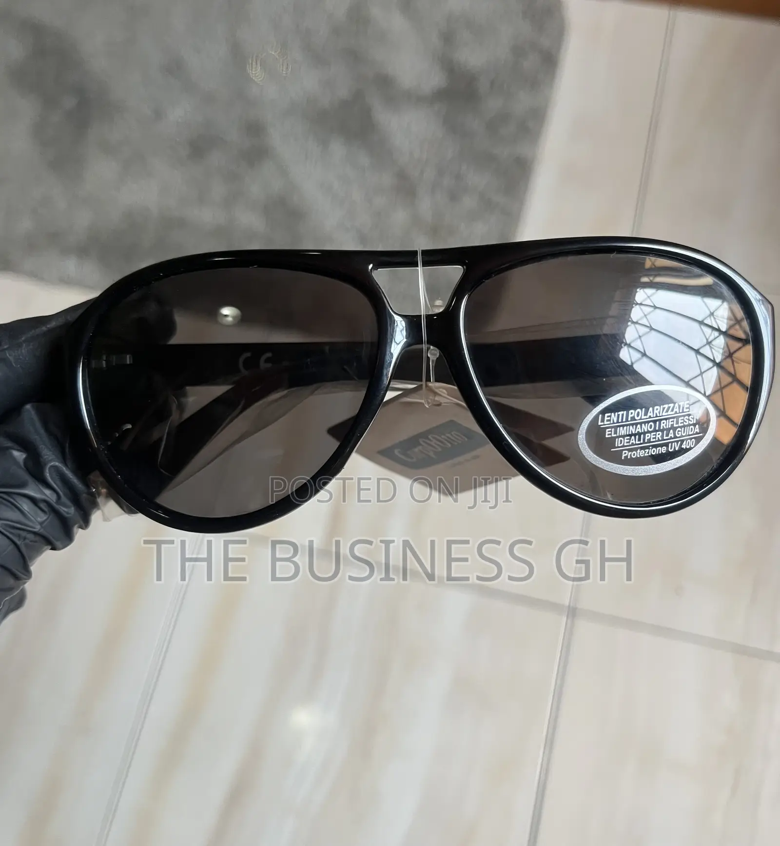 Black Aviator Sunglasses for Men