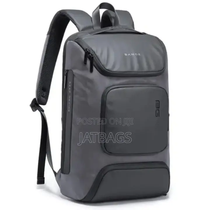 Grey And Black Waterproof Usb Laptop Backpack (Free Delivery)