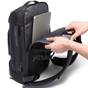 Grey And Black Waterproof Usb Laptop Backpack (Free Delivery)