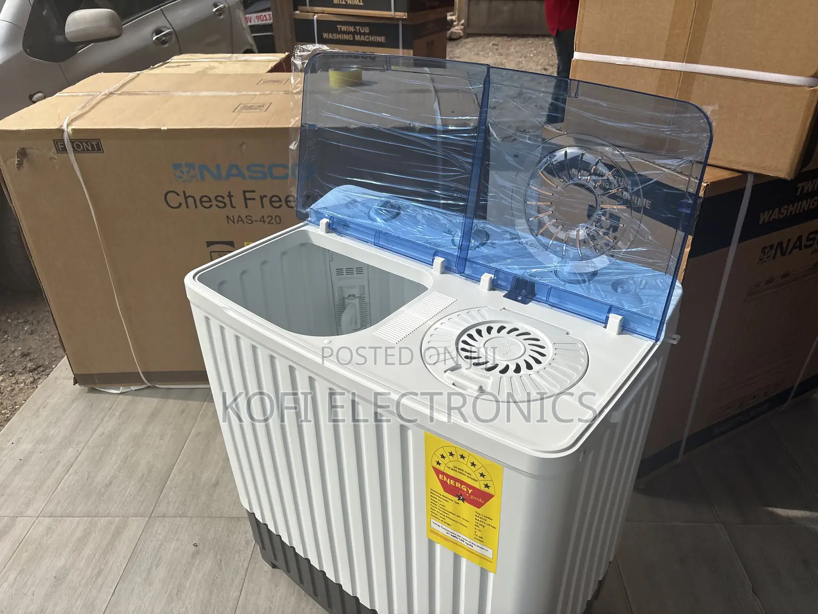 User Friendly Controls Nasco 10kg Twin Tub Washing Machine - White