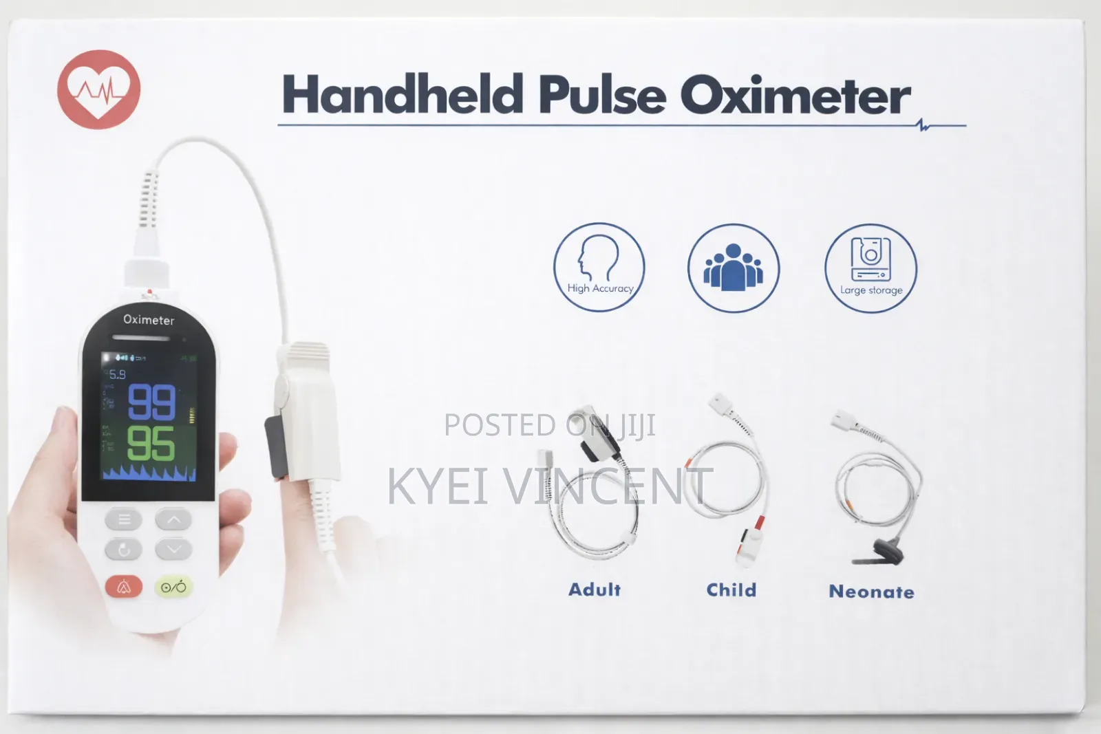 Handheld Pulse Oximeter With 3 Probes