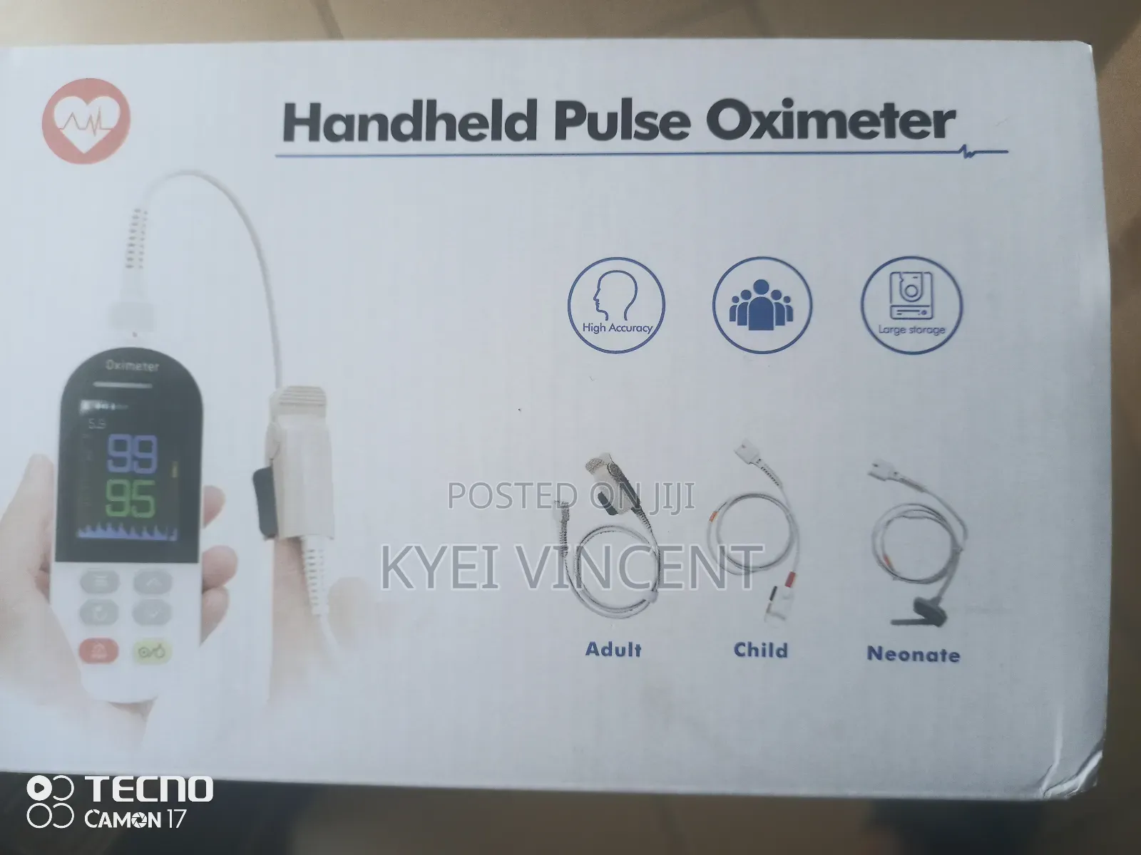 Handheld Pulse Oximeter With 3 Probes