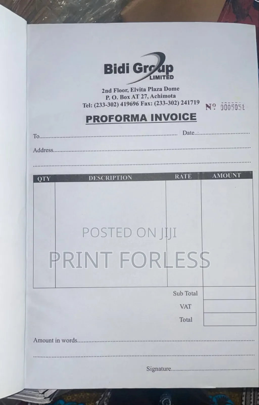 A4 Triplicate Invoice Book