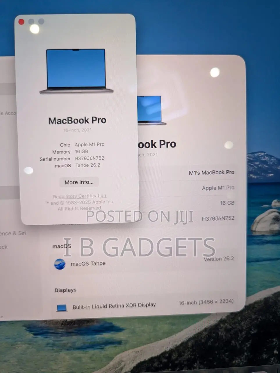 Laptop Apple MacBook Pro 2021 M1 16GB Intel Core i9 SSD 1T