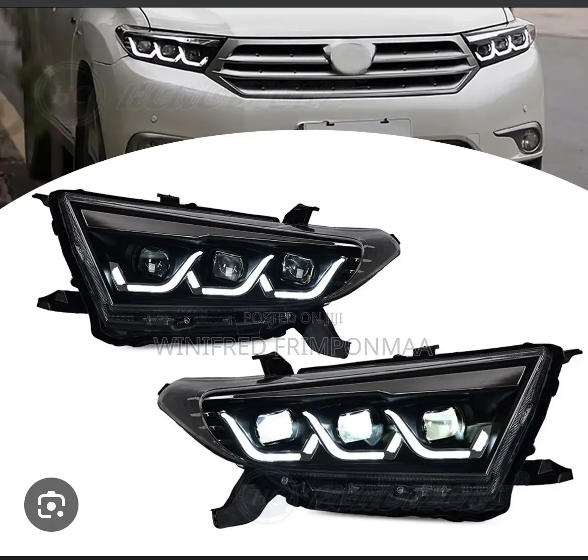 Highlander 2016,2017,2018,2019,2020,2021,2023,2024 Spec Headlight