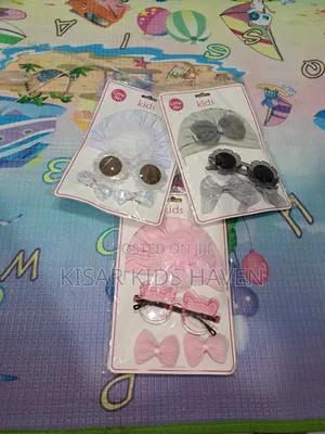 Baby Girl Hair Band Cap, Glasses and Hair Clip 6months to 2 Years