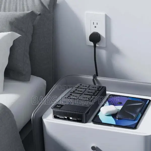 Powerology 6 Ac Power Socket With Pd20w & Qc3.0 Port With Usb-c Pd20w