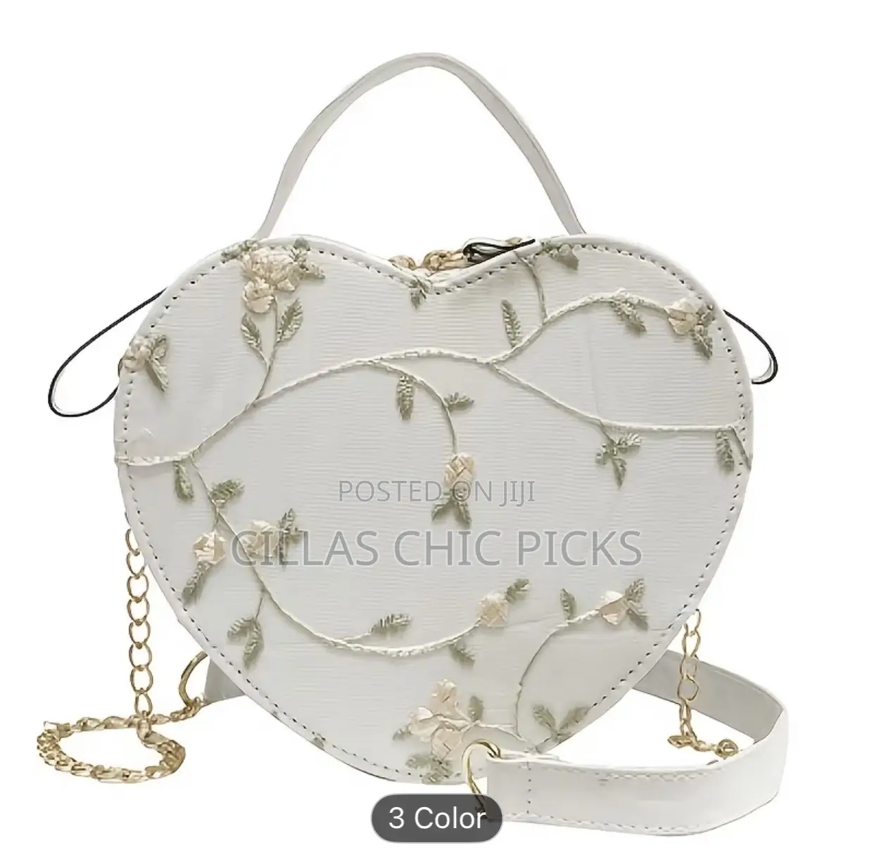 1pc Floral Heart Crossbody Bag for Women, Stylish Pu Satchel