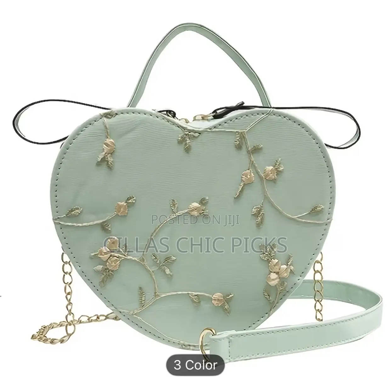 1pc Floral Heart Crossbody Bag for Women, Stylish Pu Satchel