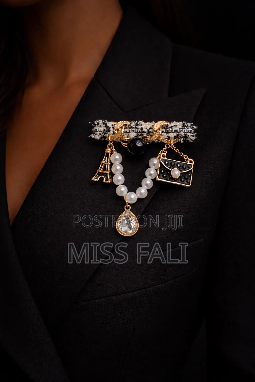 Paris Noir Charm Brooch