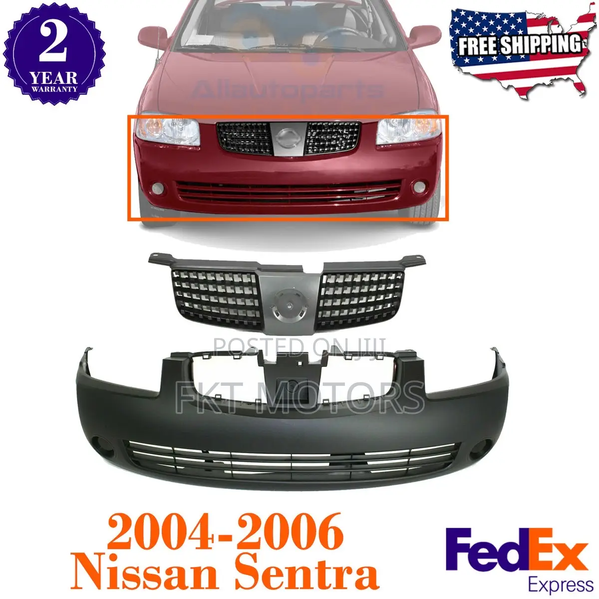 Nissan Sentra Front Bumper 2004,2005,2006,2007,2008