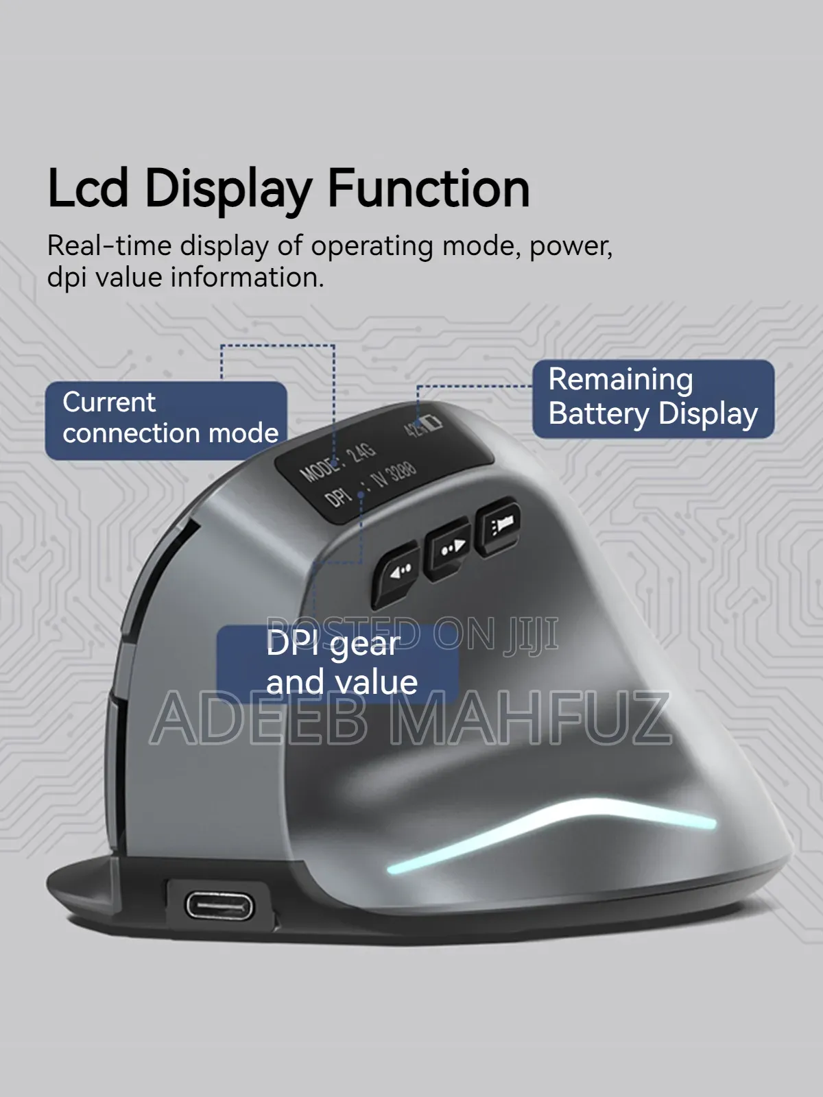 RGB Gaming Mouse With Oled Display