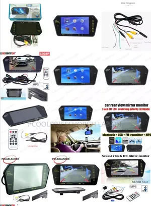 7" Car Review Mirror Bluetooth Usb Video Player