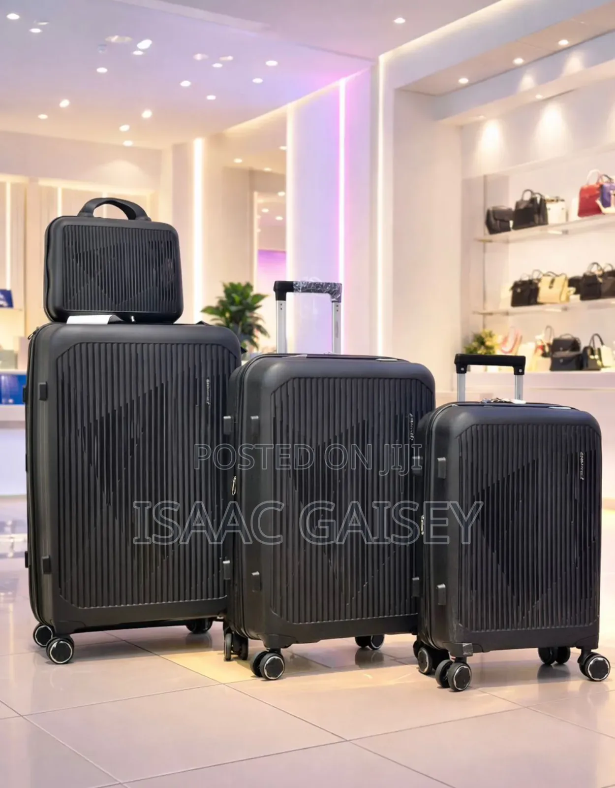 4set Anticrake Quality Luggages With Cosmetic Bag