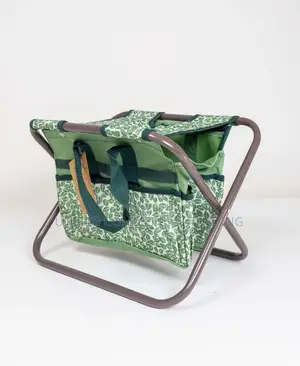 Folding Stool With Garden Bag