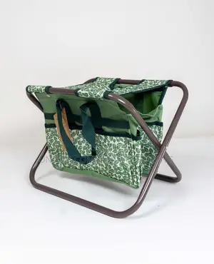 Folding Stool With Garden Bag