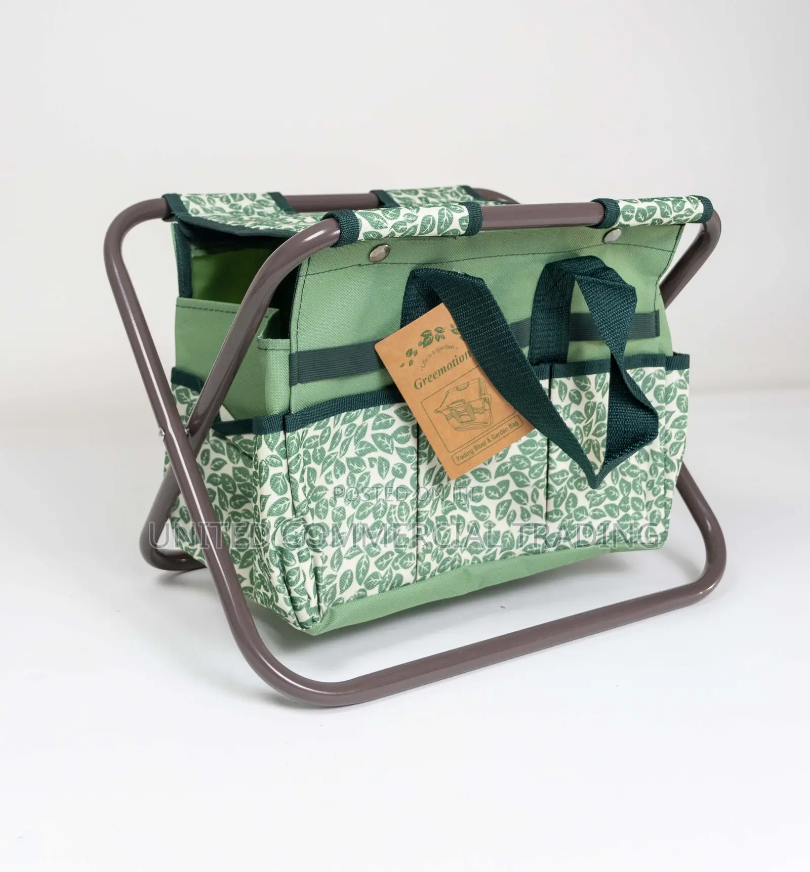 Folding Stool With Garden Bag