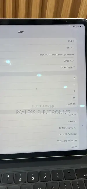 Apple iPad Pro 12.9 (2022) 1 TB Silver