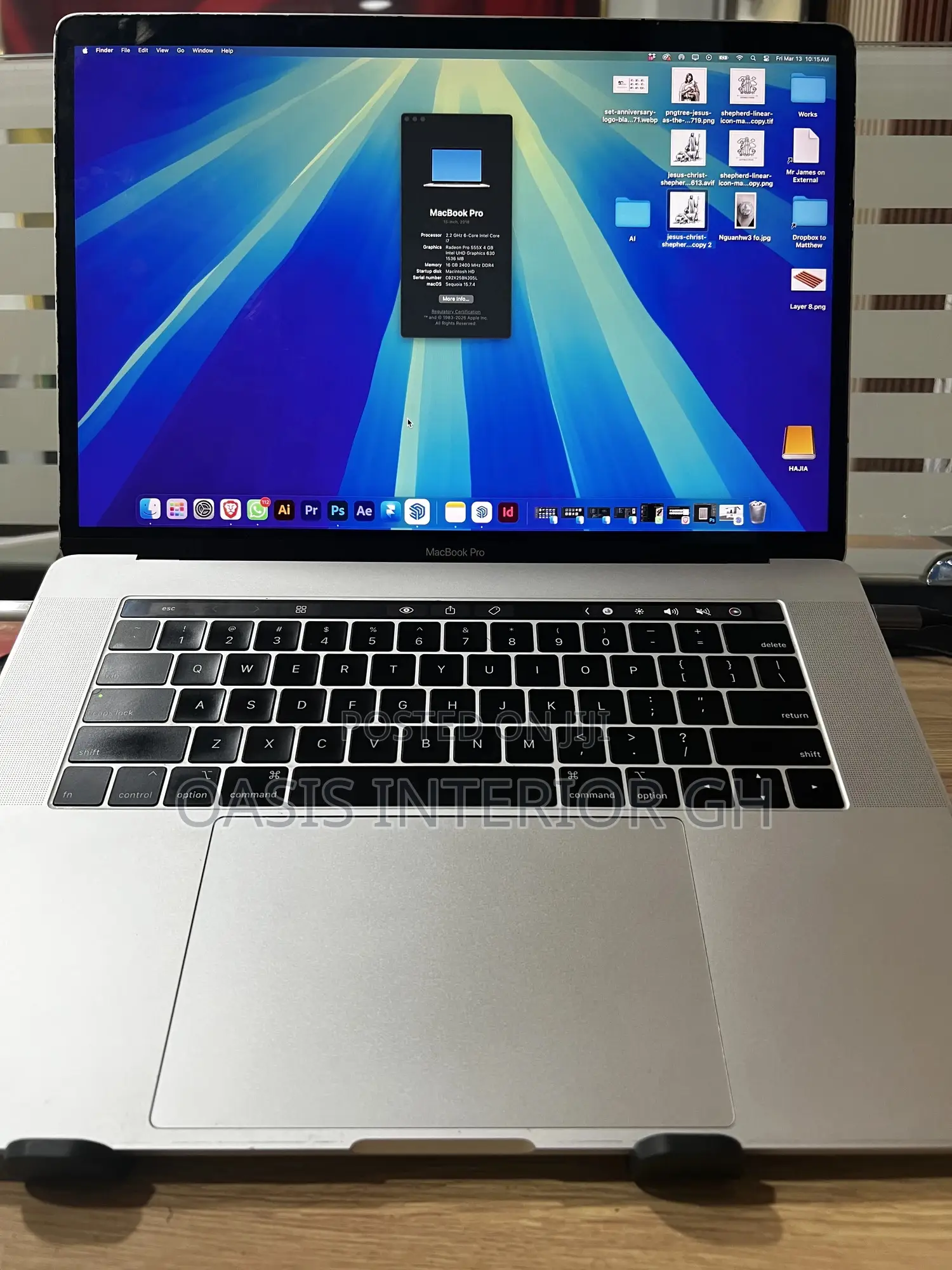 Laptop Apple MacBook Pro 2018 16GB Intel Core i7 SSD 256GB