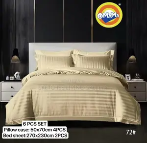 6 Pieces Bedsheet Set. 100% Cotton.