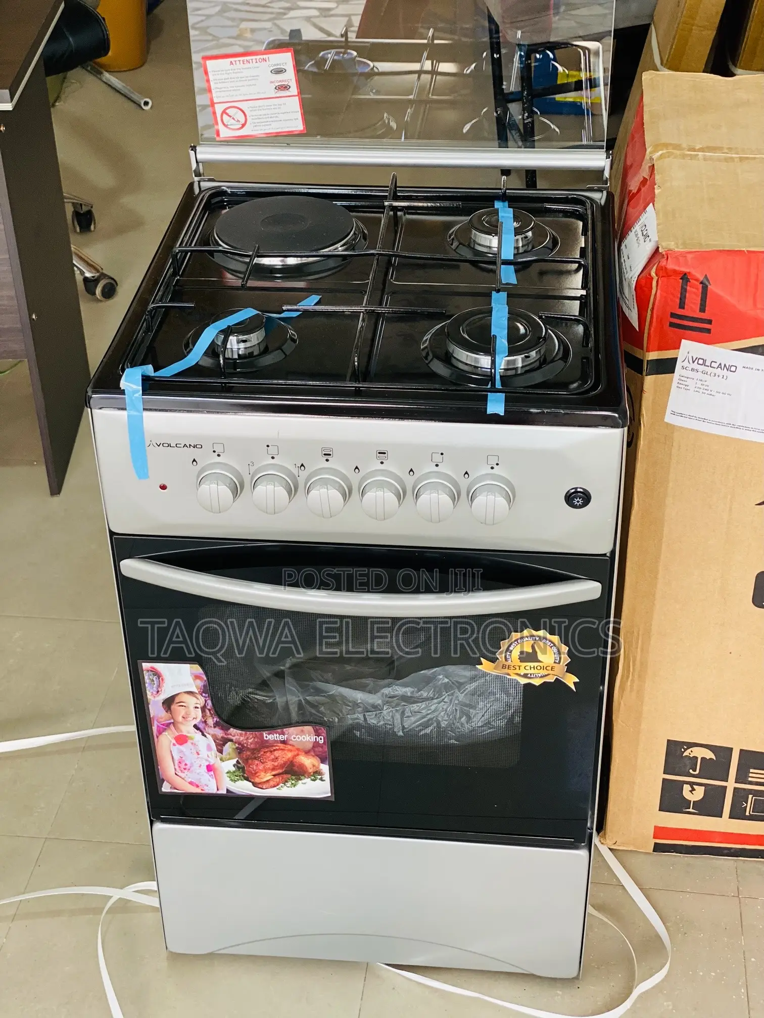 High_quality _Volcano 1 Electric 3gas Cooker