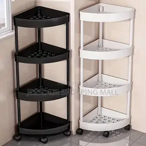 4 Tier Rolling Plastic Trolley Organizer With Wheels
