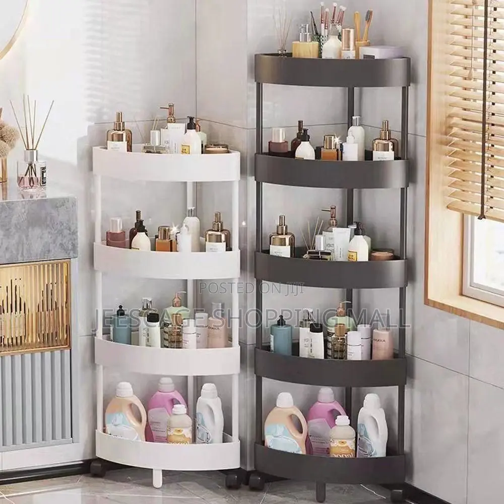 4 Tier Rolling Plastic Trolley Organizer With Wheels