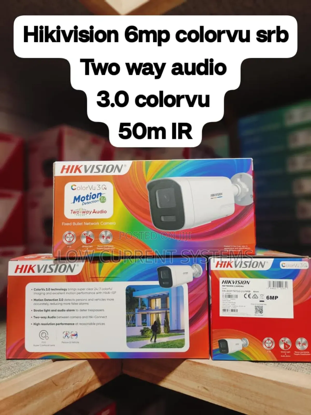 Hikivision 6mp Ip Colorvu Two Way and Strobe Light 50m Ir Long Range