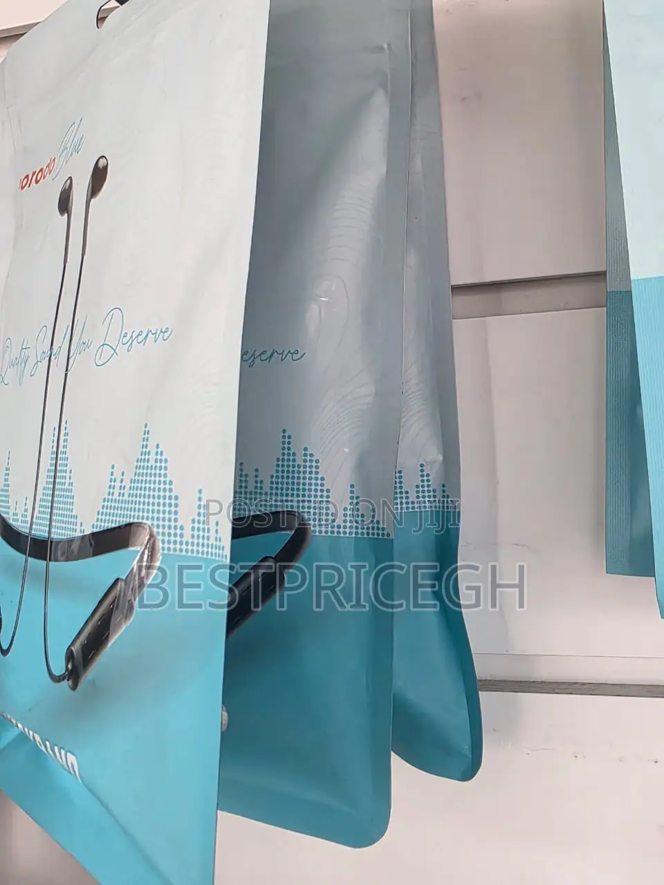 Porodo Blue Enc Neckband Apple Buds Earphones