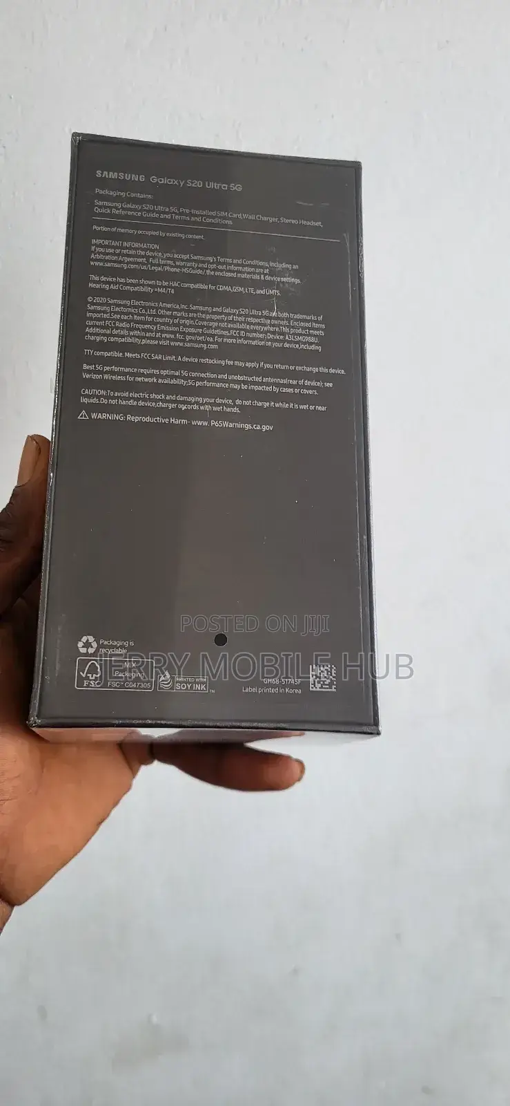 New Samsung Galaxy S20 Ultra 5G 256 GB Black