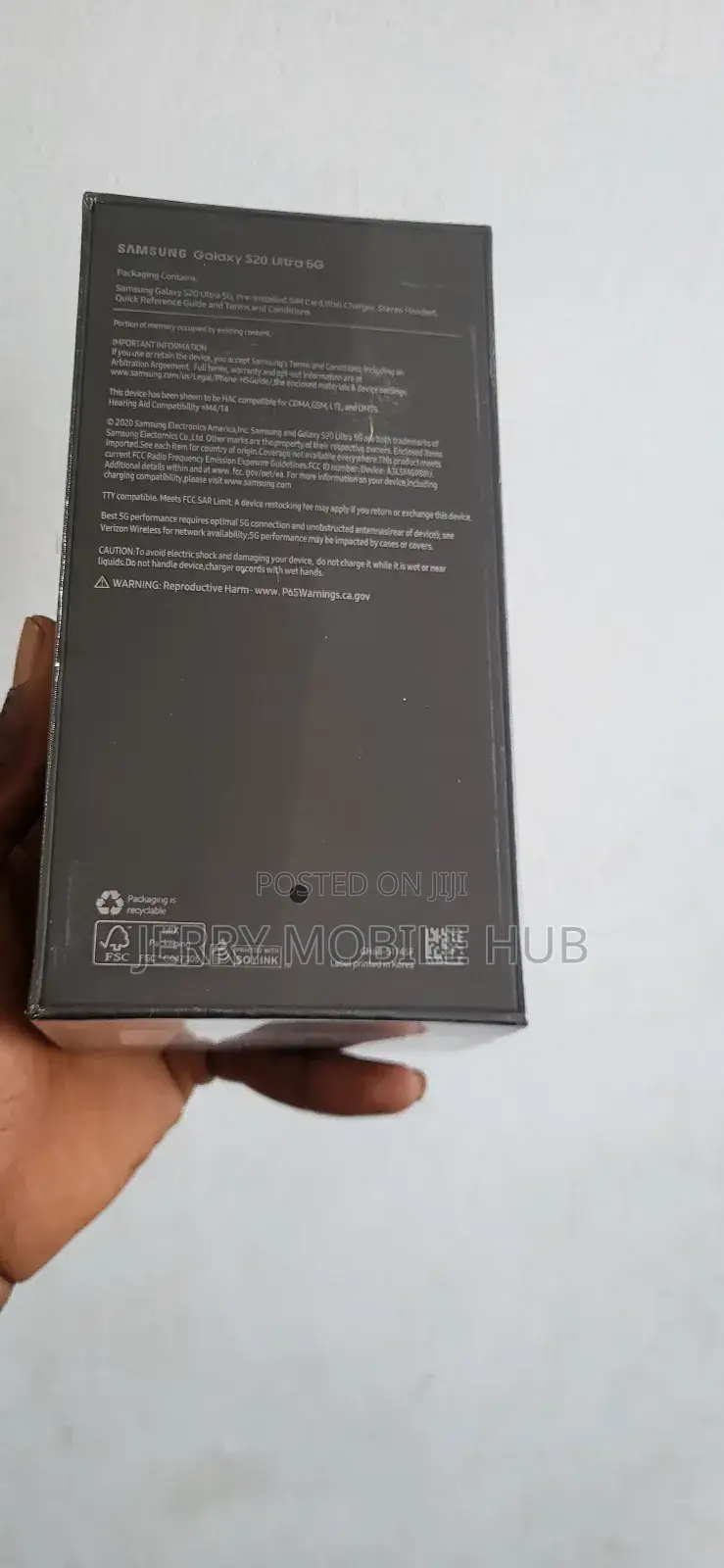 New Samsung Galaxy S20 Ultra 5G 256 GB Black