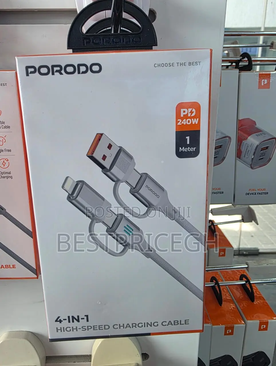 Porodo 4-in-1 High-Speed Charging Cable Pd 240w