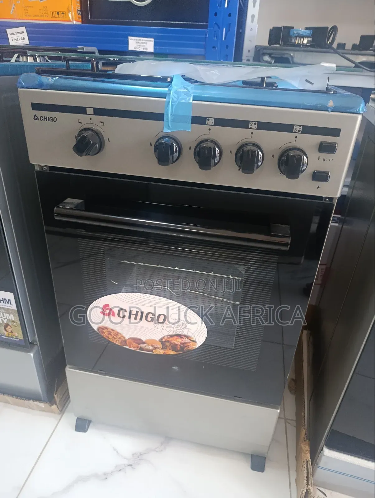 Chigo 4 Burner Gas Cooker 50×50 Oven and Grill
