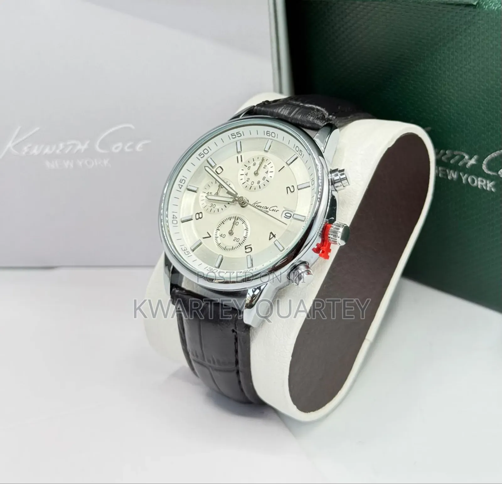 Chronograph Leather Watches #Kenneth Cole