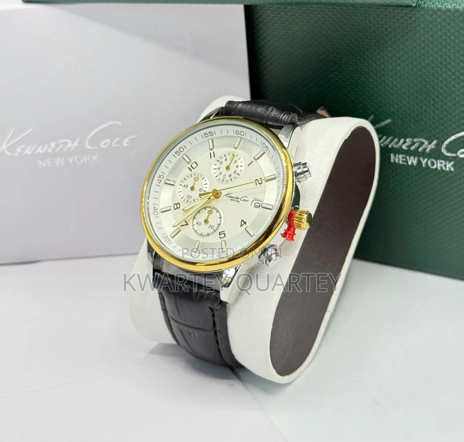 Chronograph Leather Watches #Kenneth Cole